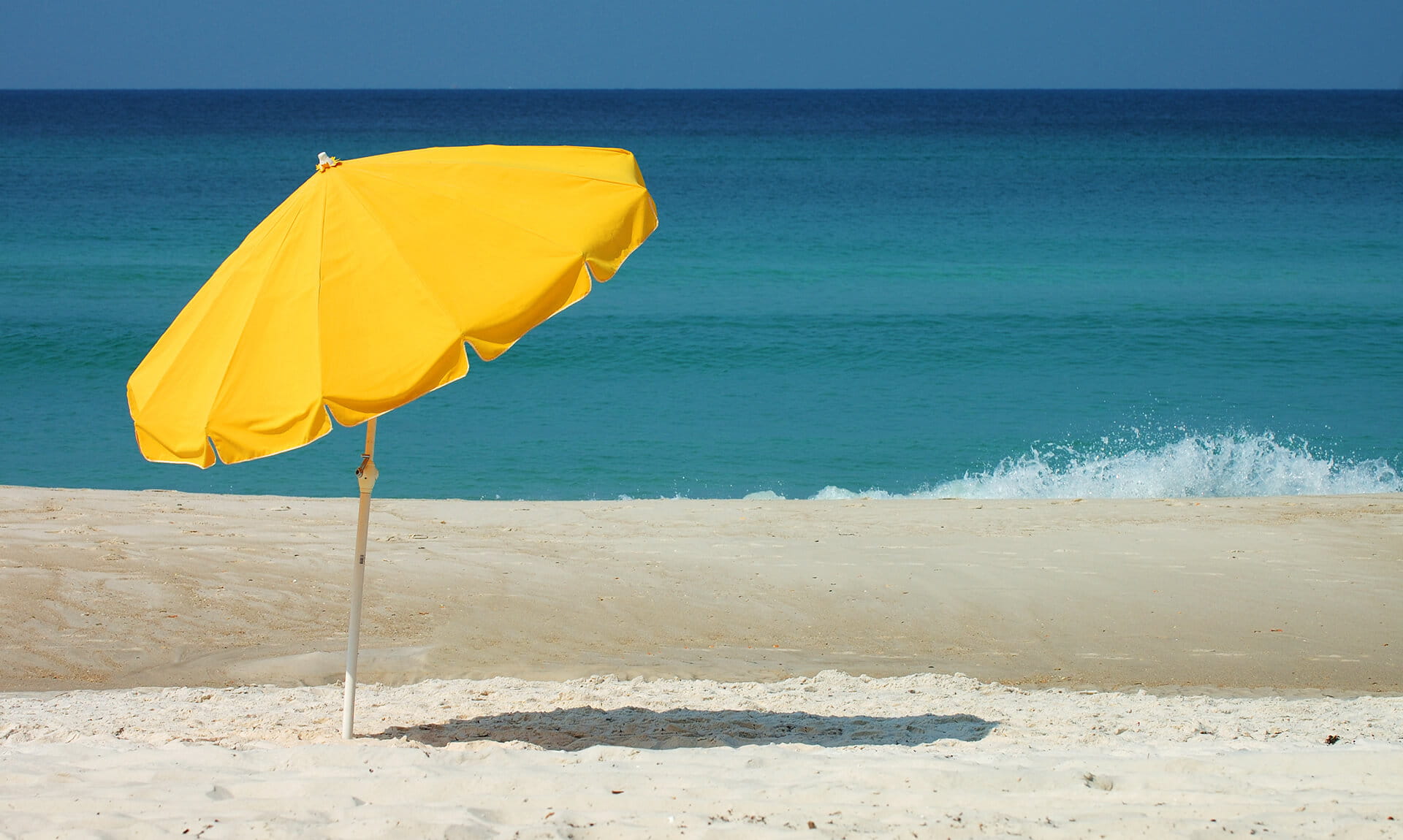 Florida Beach Yellow Umbrella