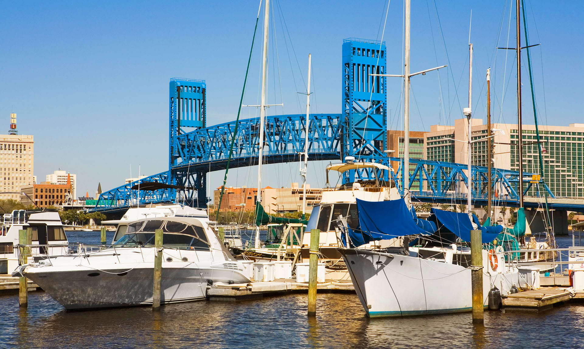 Dock with Main Street Bridge, Jacksonville
