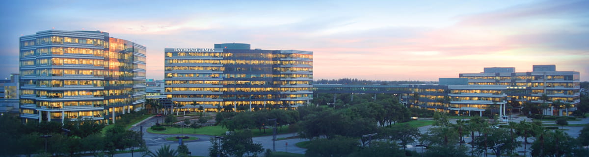 Panoramic Shot at Sunset of Raymond James Home Office Buildings