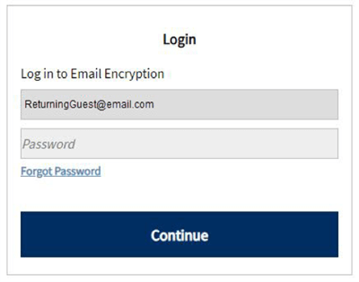Logging into secure message