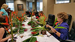 Flower arranging event for our women clients