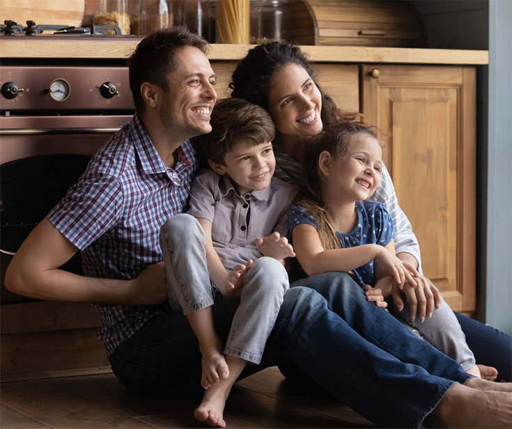 Family sitting together