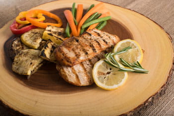 Chicken and vegetable plate