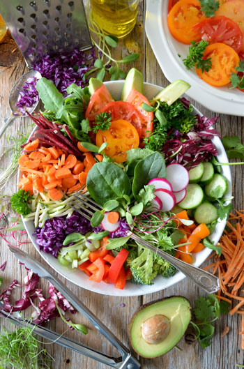 Vegetables in bowl