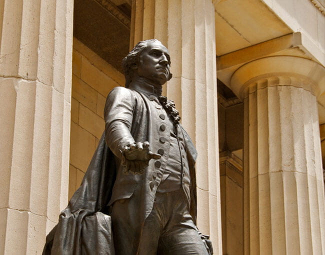 Statue of George Washington, Wall Street, New York City