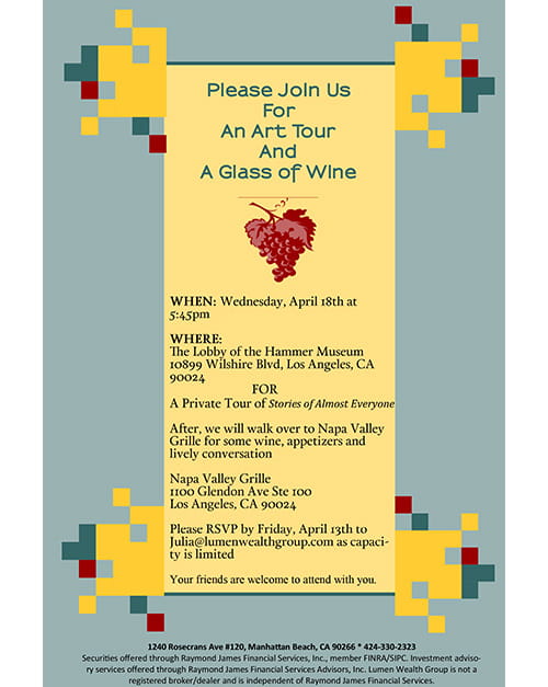 Hammer Museum - Art Tour and Glass of Wine Invite