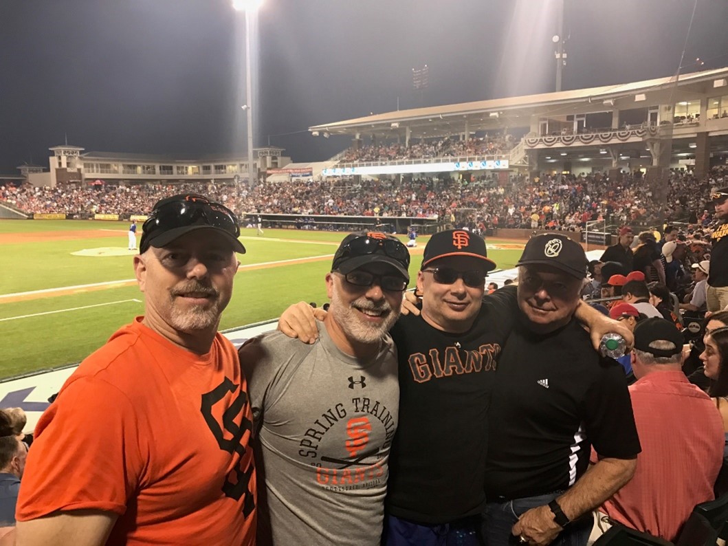 Matt, Josh, Tim and father, Danny