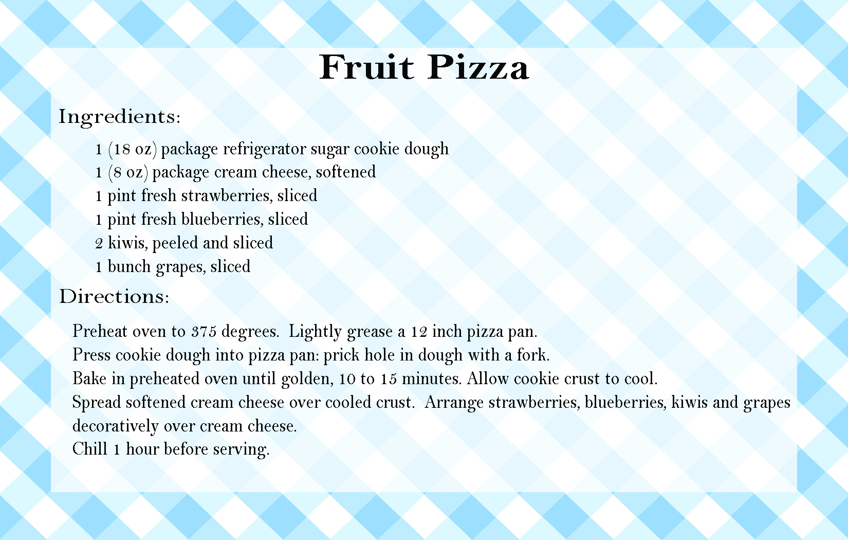 Fruit Pizza
