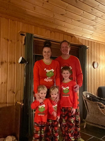Rune Larneng with his family