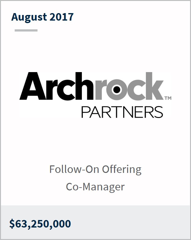 August 2017 Archrock Partners LP $63,250,000 follow-on offering co-manager