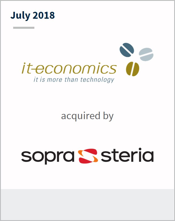 July 2018 it-economics has been acquired by Sopra Steria