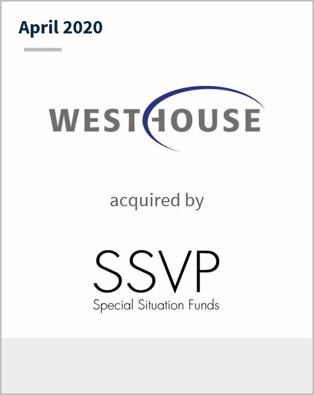 April 2020 Westhouse Group has been acquired by SSVP