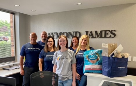 RJ Cares Month for Doylestown, PA branch associates Supporting Bucks County SPCA