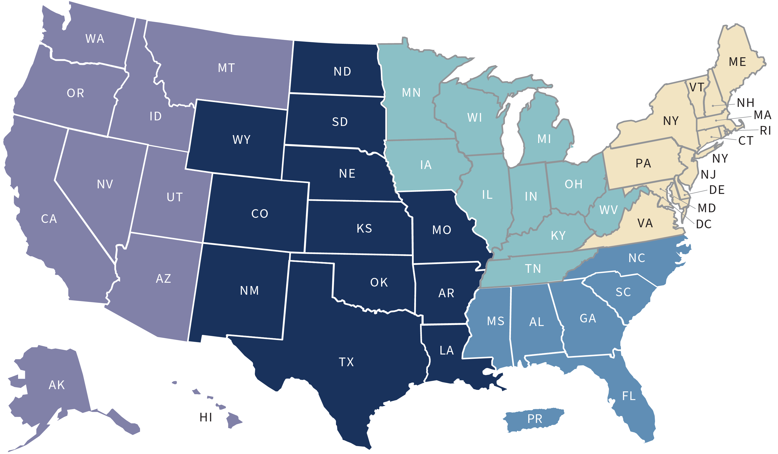 PCG Recruiting map