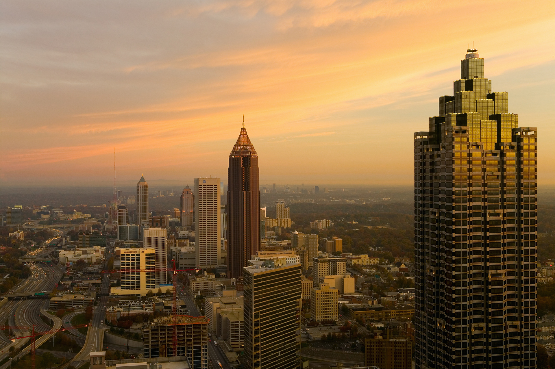 Atlanta cityscape at dawn