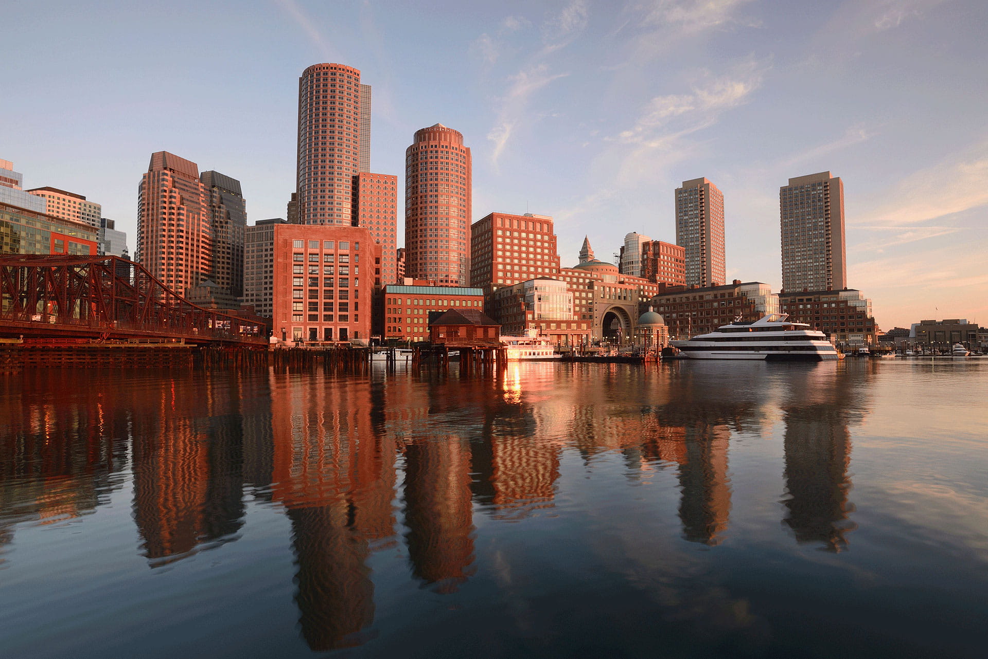 Bird's eye view of Boston