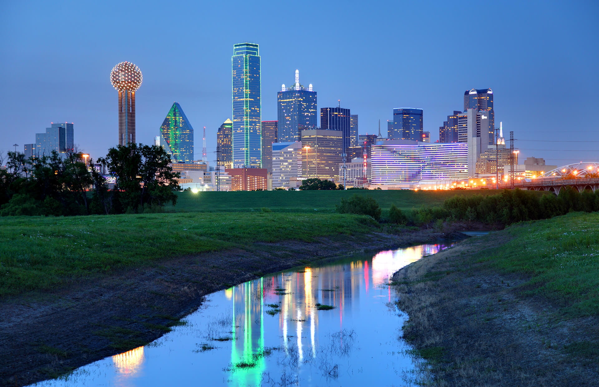 Dallas Park Skyline at Night