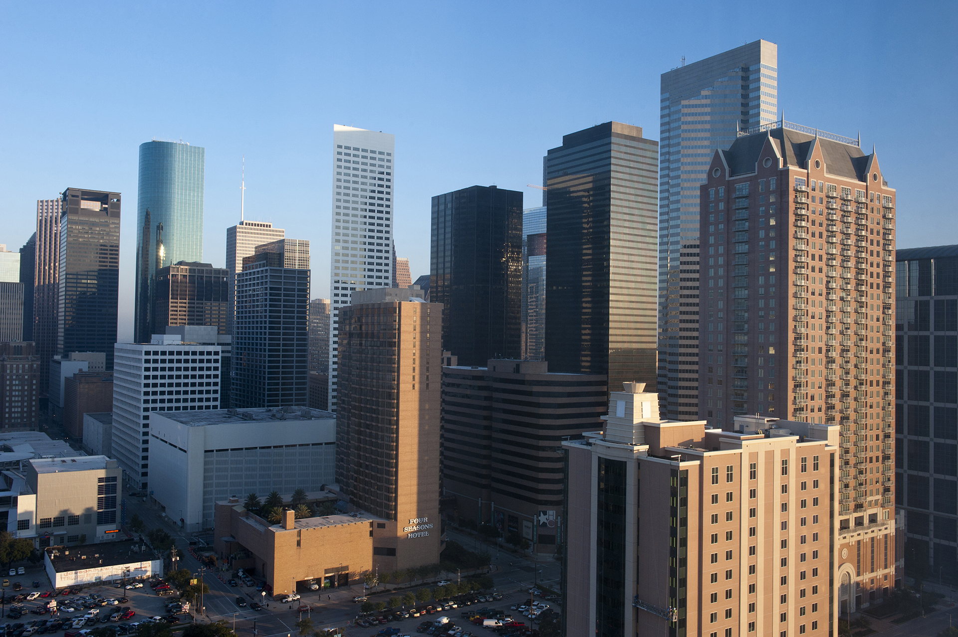 Aerial view of Houston Skyscrapers