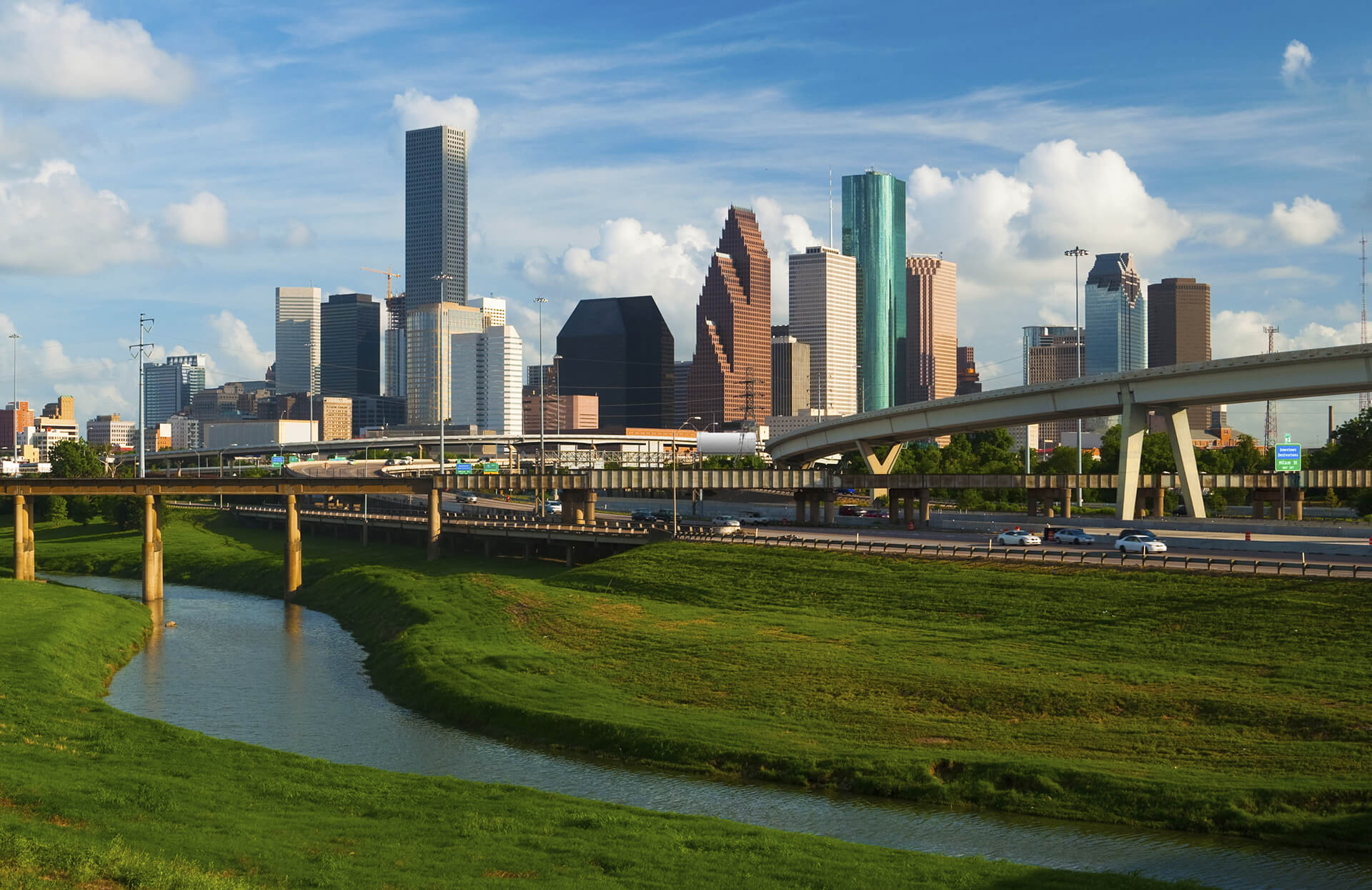 Houston Skyline from Park