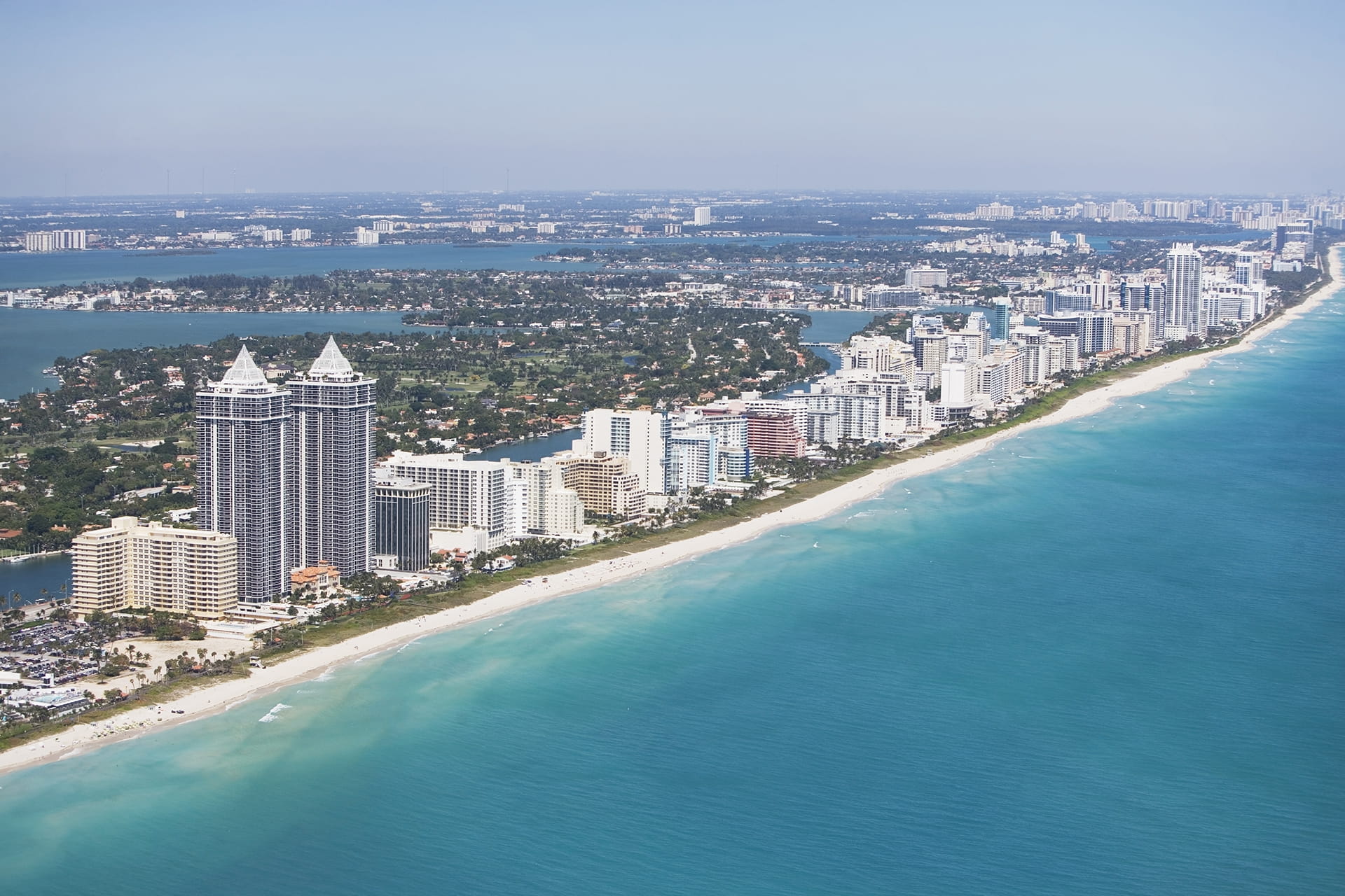 Aerial view of Miami Coast