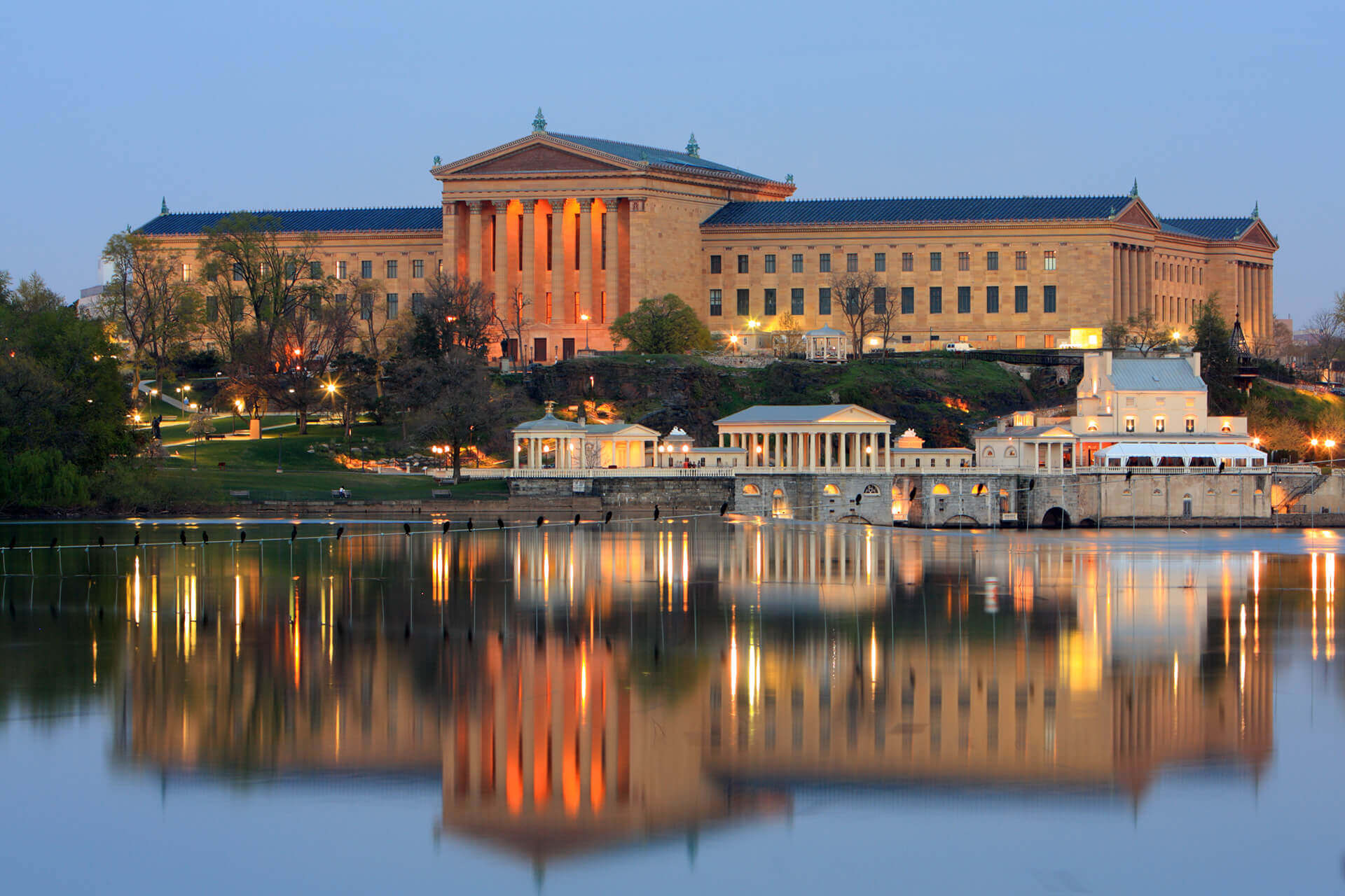 The Philadelphia Museum of Art and Water Works