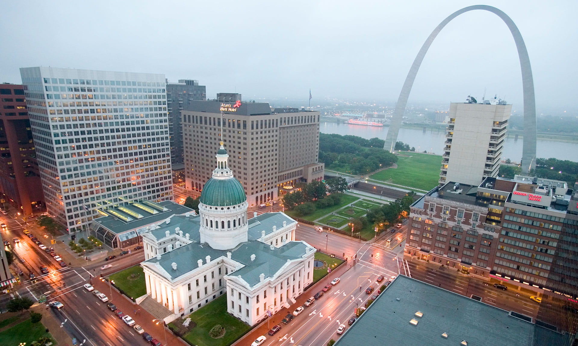 Bird's eye view of St. Louis