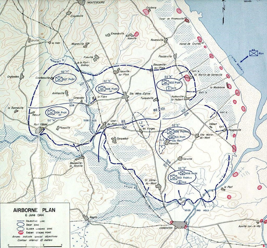 Airborne Map of June 6, 1944
