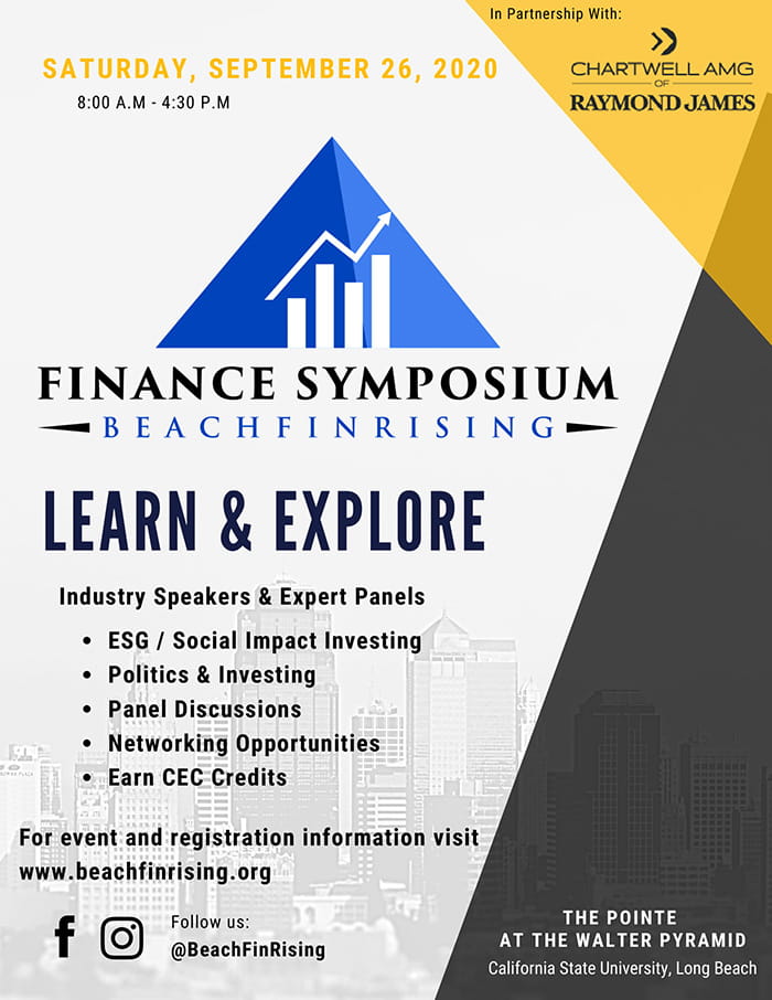 Learn & Explore Finance Symposium Flyer