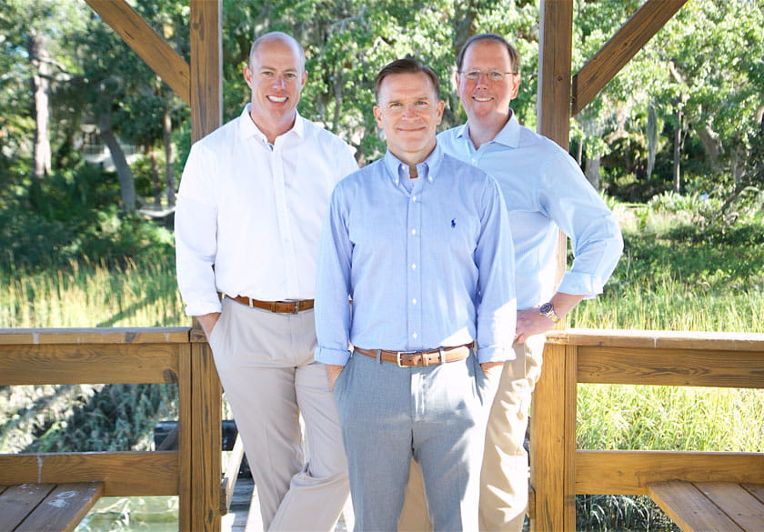 Coastal States Wealth Management of Raymond James team. Left to right, Christopher T Spires, M Dustin Wilder and Craig Gilmour.