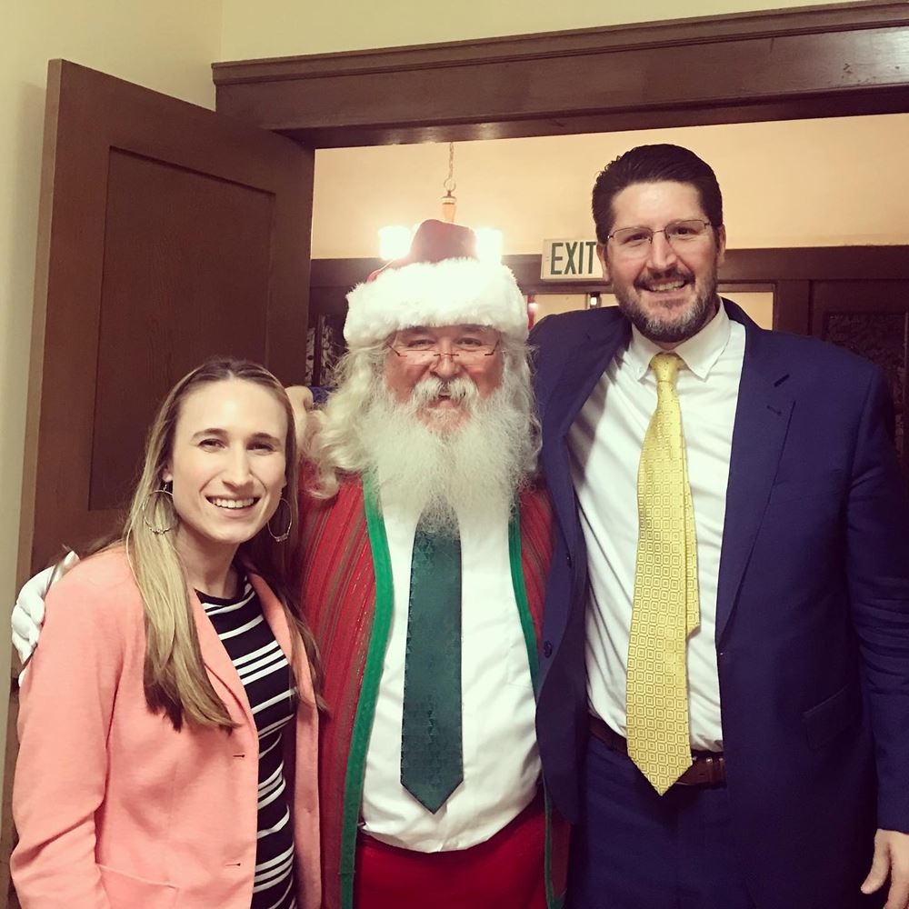 Eric and Kendra at December Club Meeting with Italian Santa!