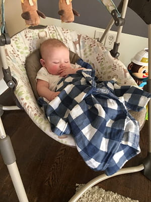 Baby in cradle