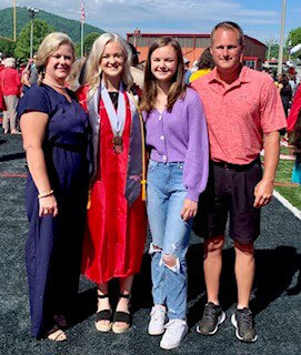 Tanya Frisbee and family at daughter Briah's graduation