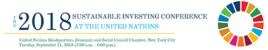 The 2018 sustainable investing conference logo.