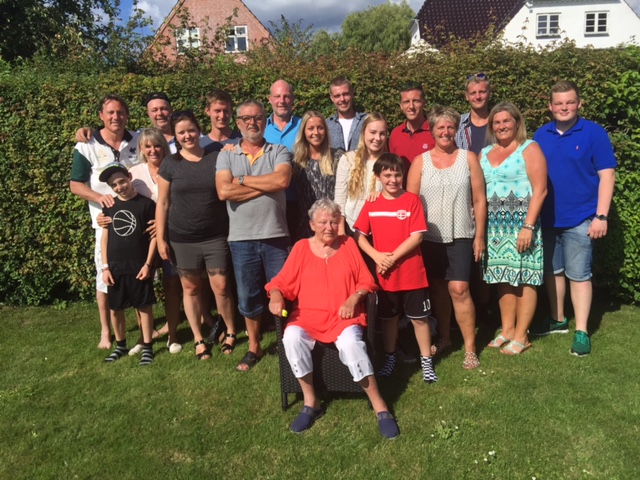 Mrs Larsens 76yr birthday in Denmark