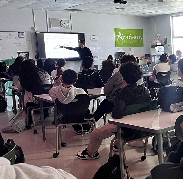 Jordan hosting a financial literacy class SW senior high