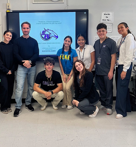 Jordan hosting a financial literacy class SW senior high