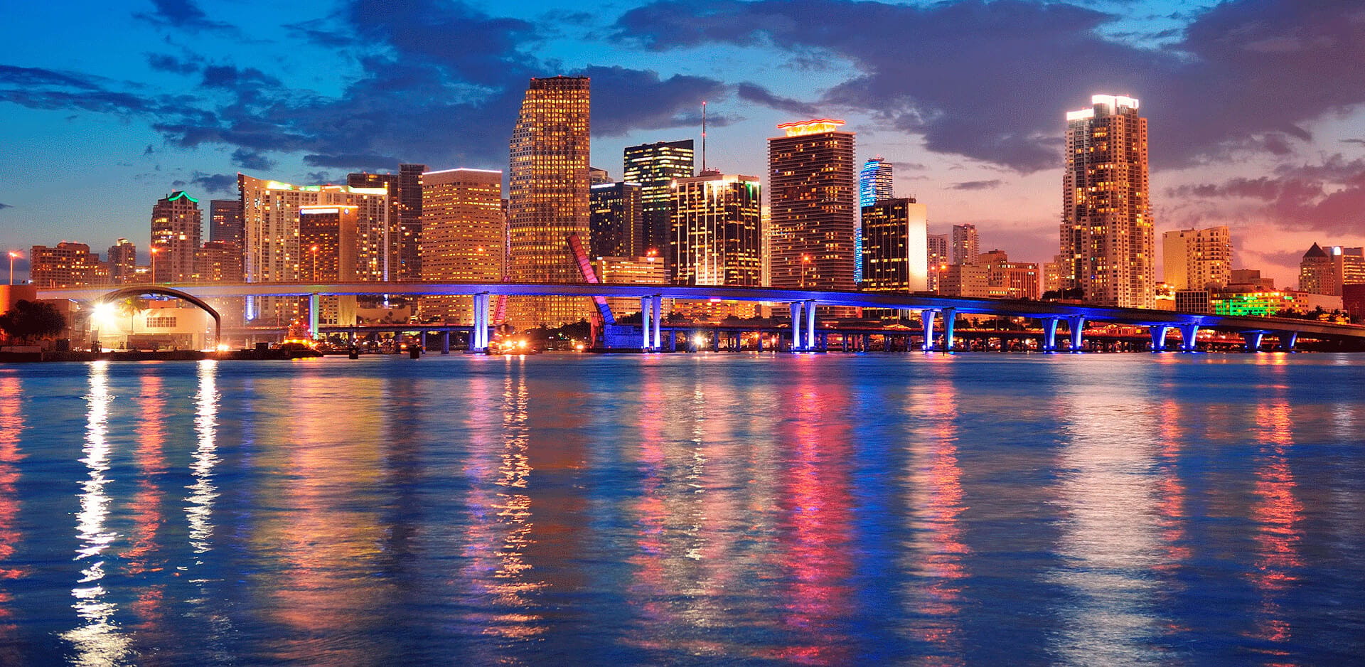 Evening skyline in Miami
