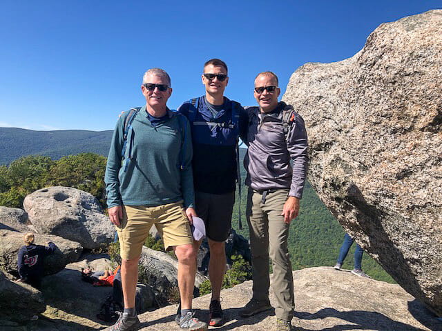 Paul, George and Scott on a hike