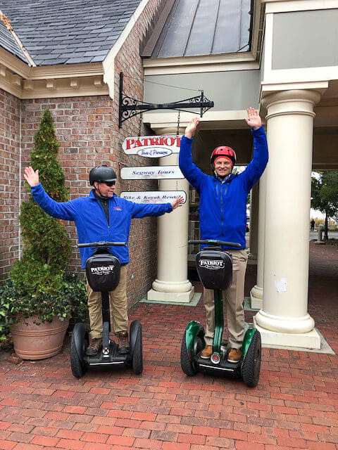 Randy and George on a Segway