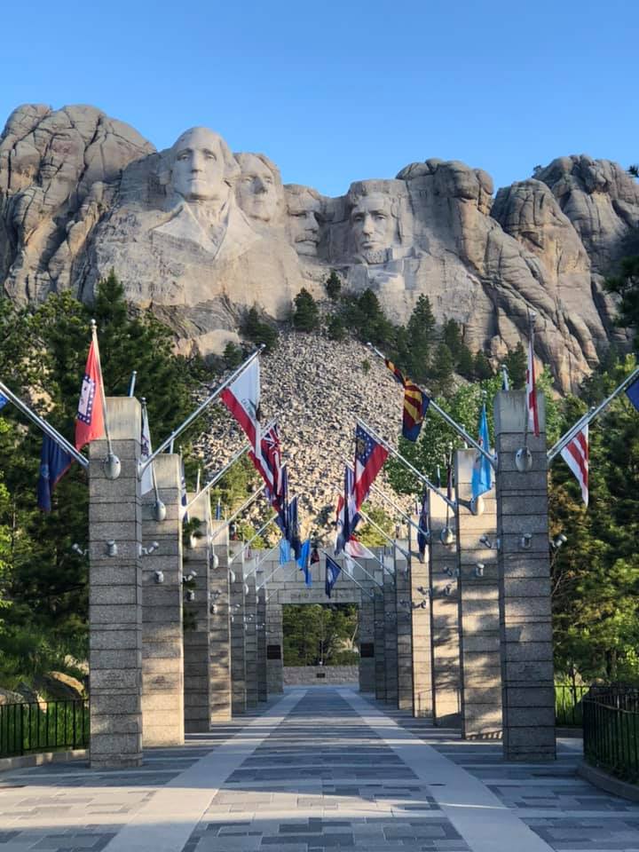 Mount Rushmore Flags