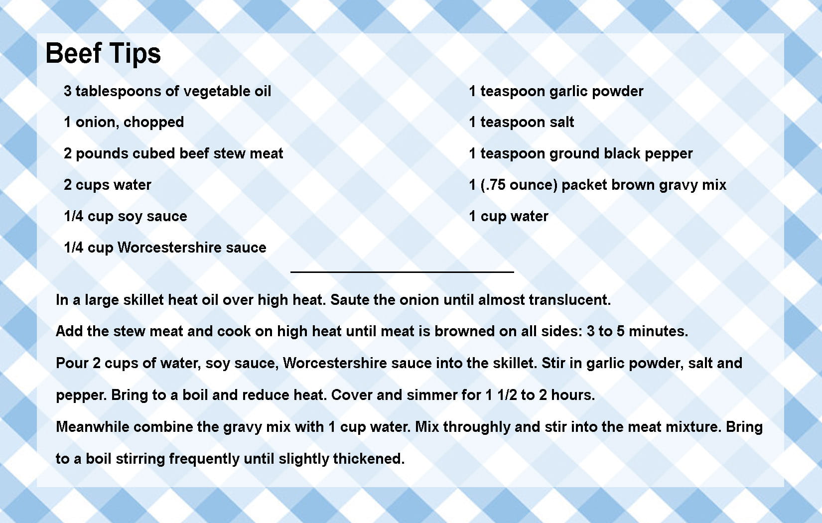 Beef Tips