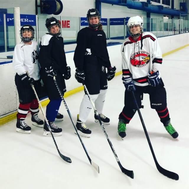 Carrie with some of her Lady Thrasher teammates