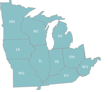 midwest region map