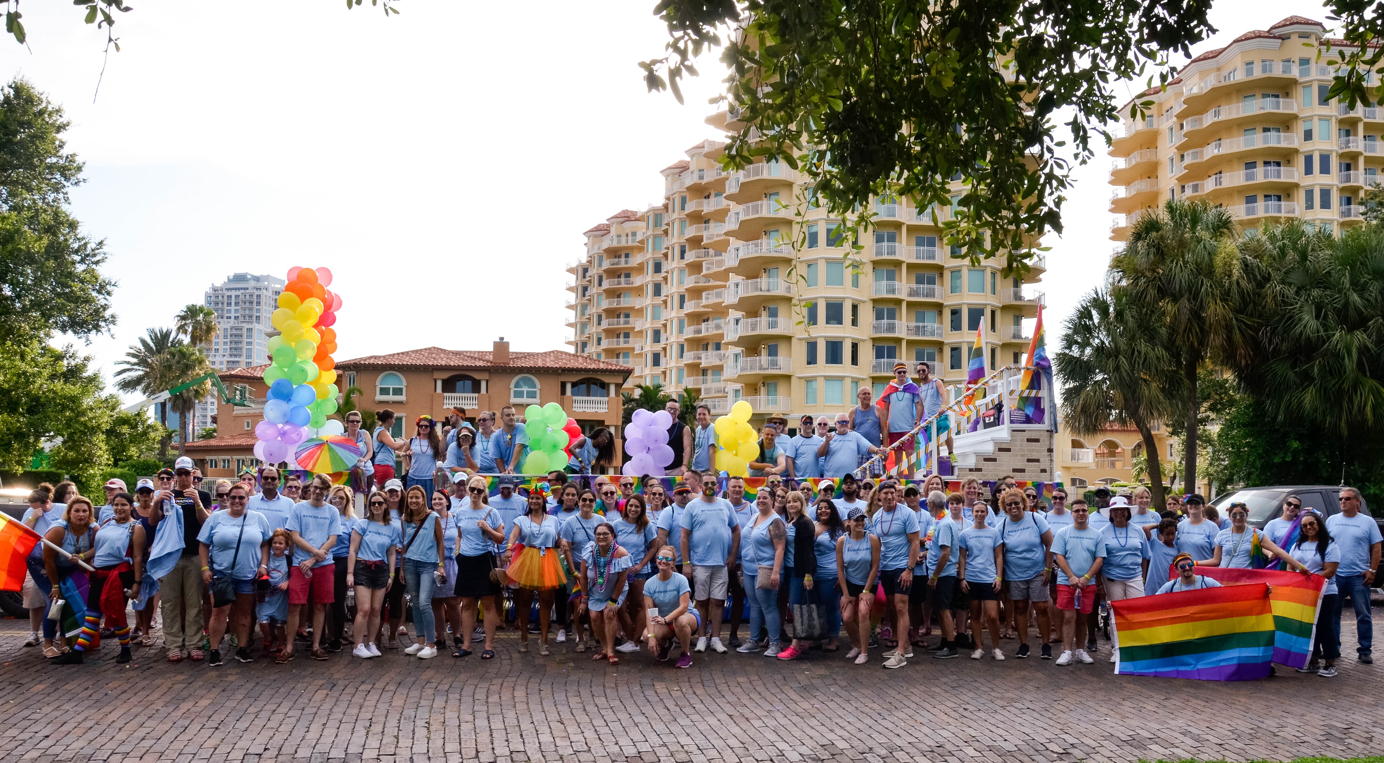 Associates, family members and friends attend the St. Petersburg Pride Parade to celebrate the LGBTQA+ community
