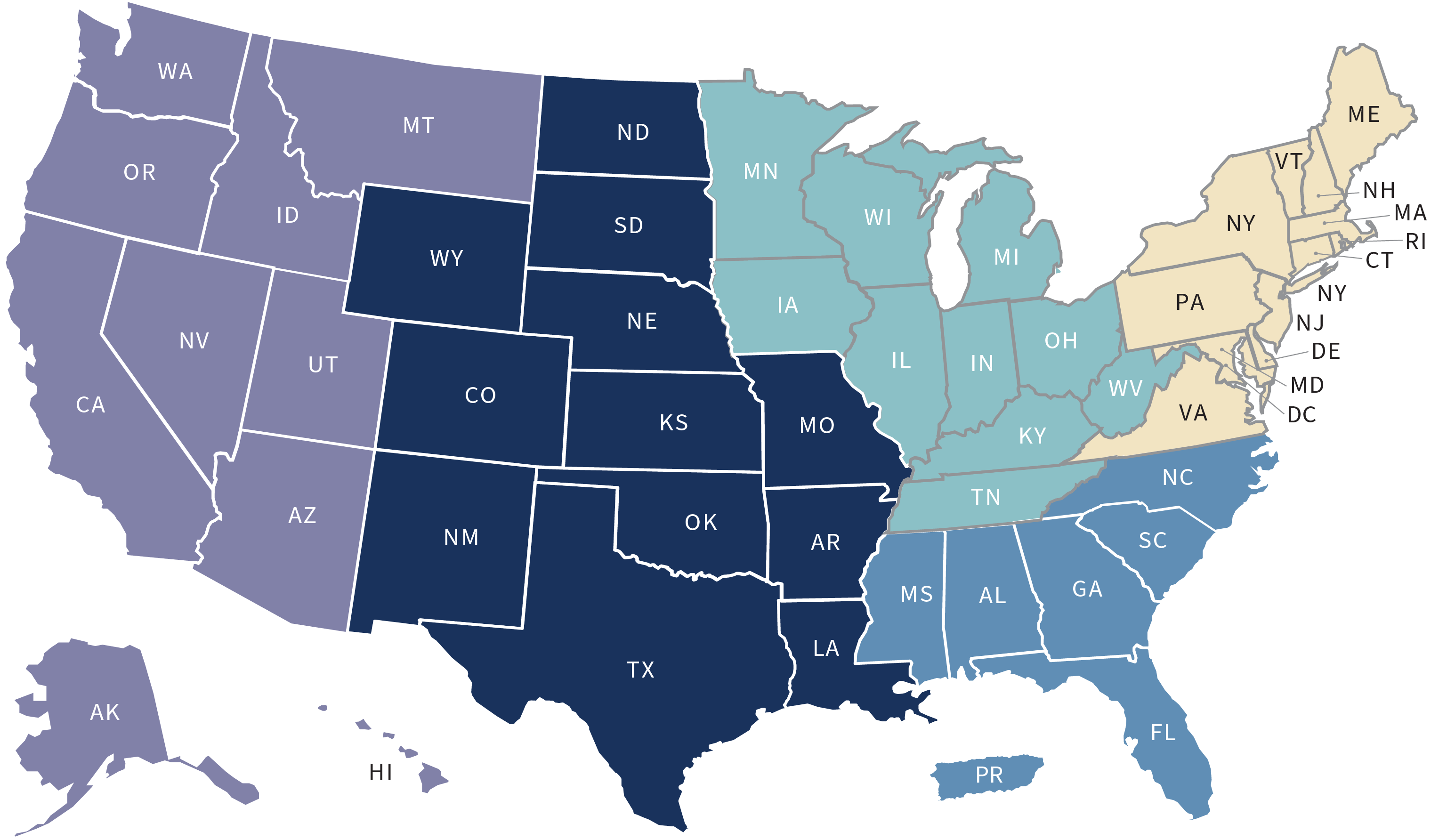 PCG Recruiting map