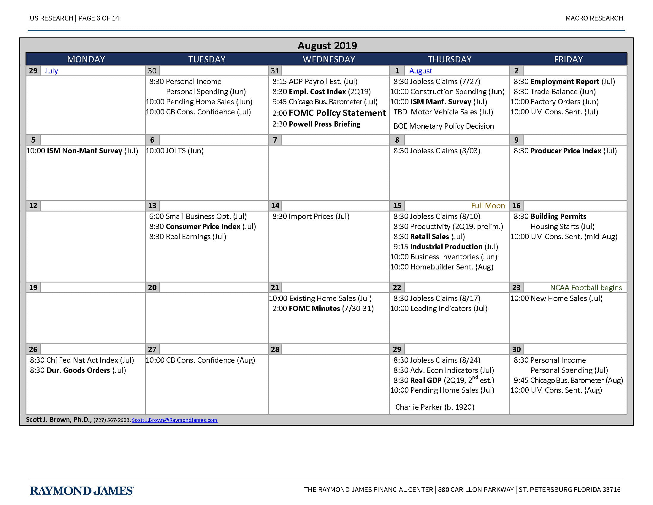 Economic Calendar Economic Calendar