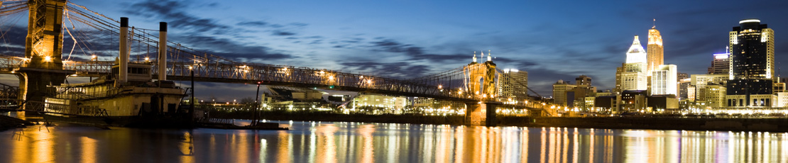 Covington, KY at dusk