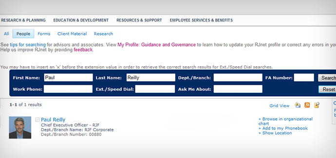 Raymond James Org Chart