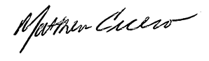 Matthew Ciero signature